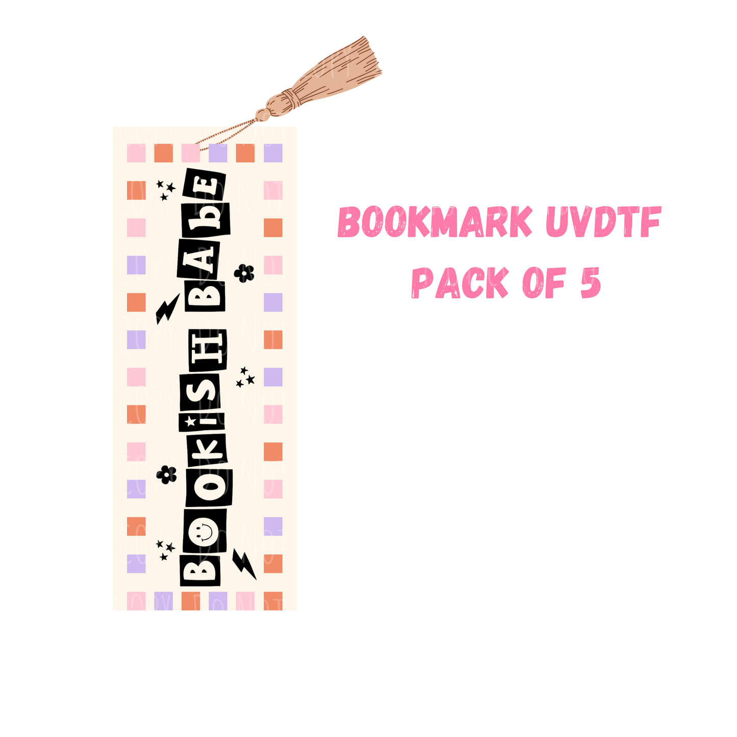 Bookish Babe Bookmark UVDTF (pack of 5)