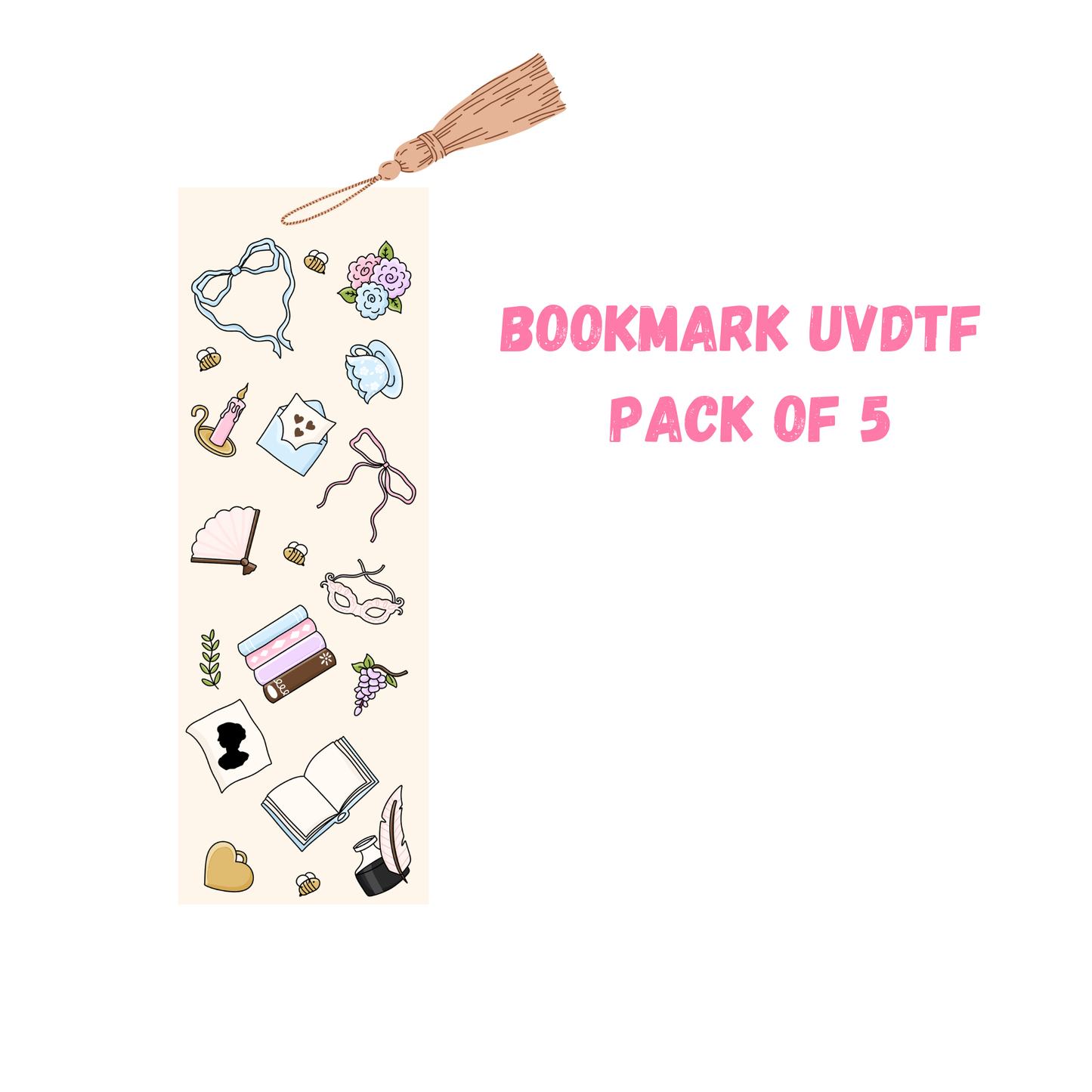 Society's Sweetest Secret (DOUBLE SIDED) Bookmark UVDTF (pack of 5)