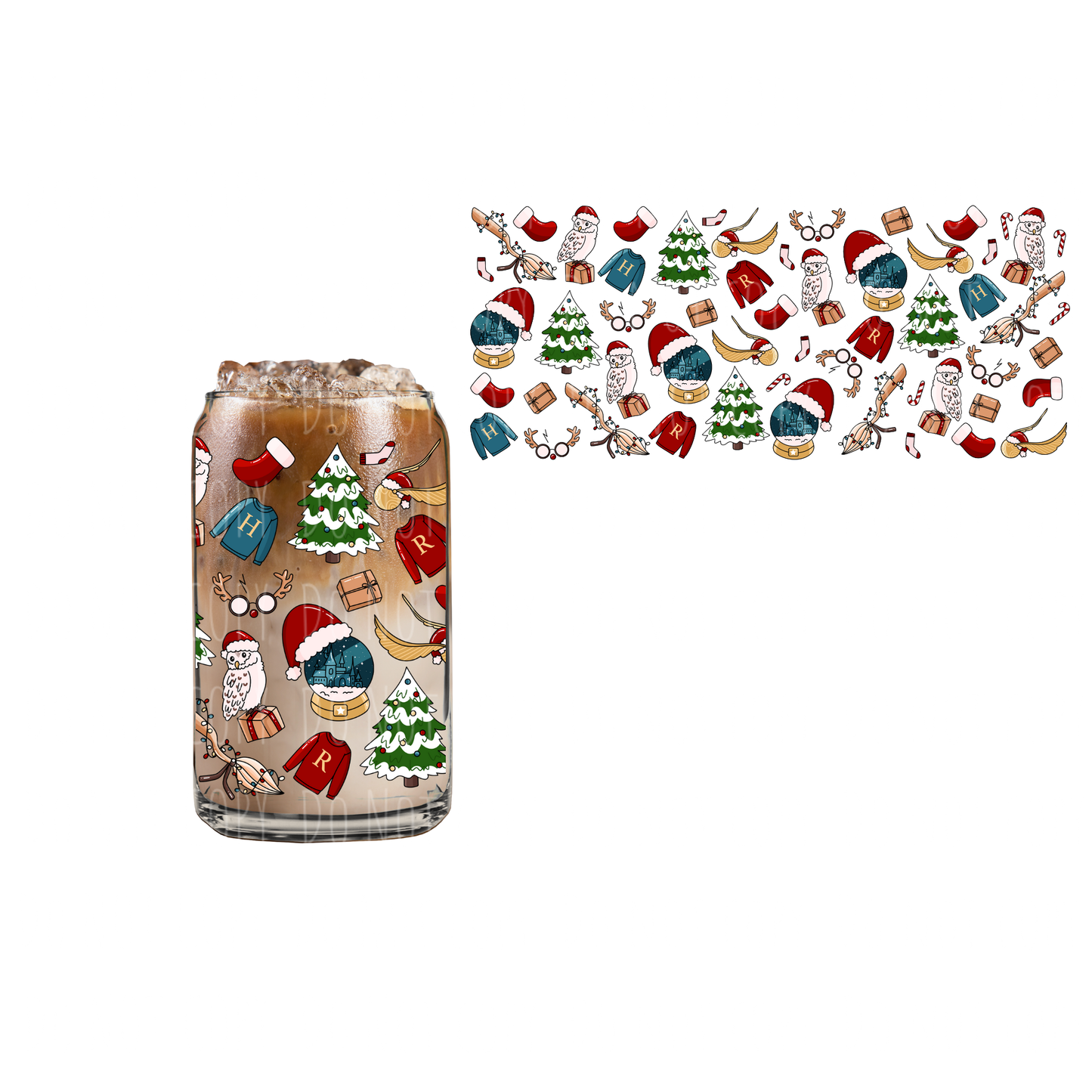 HP Inspired (DOUBLE SIDED) UVDTF 16oz cup wrap