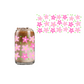 Pink Flowers (DOUBLE SIDED) UVDTF 16oz cup wrap