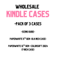 Mini Strawberries + Stripes / Wholesale Clear Back  Kindle Cases- PACK of 3