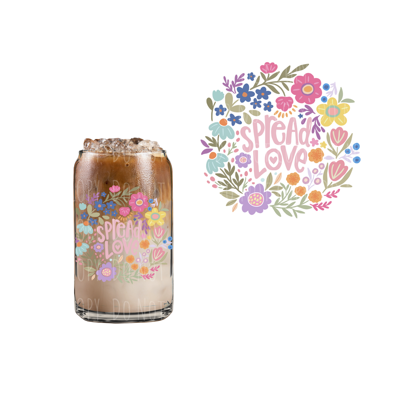 Spread Love (DOUBLE SIDED) UVDTF decal
