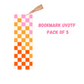 Bright Checkered (DOUBLE SIDED) Bookmark UVDTF (pack of 5)