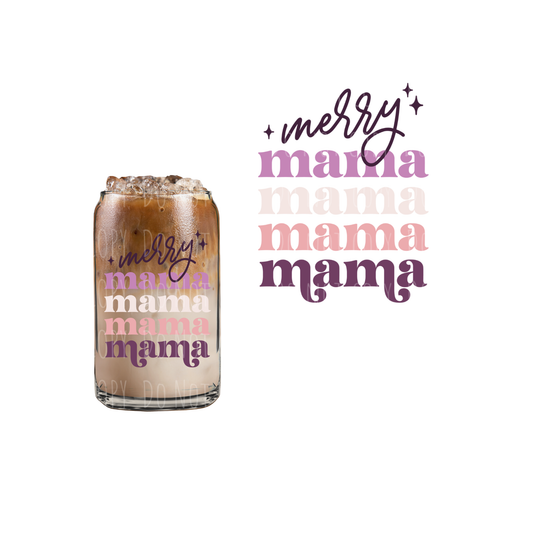 Merry Mama PURPLE (DOUBLE SIDED) UVDTF decal