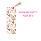 Bows + Coffee (DOUBLE SIDED) Bookmark UVDTF (pack of 5)