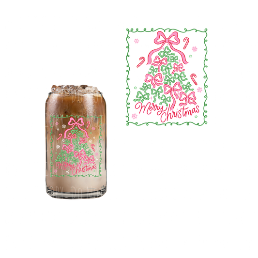 Merry Christmas Tree (DOUBLE SIDED) UVDTF decal