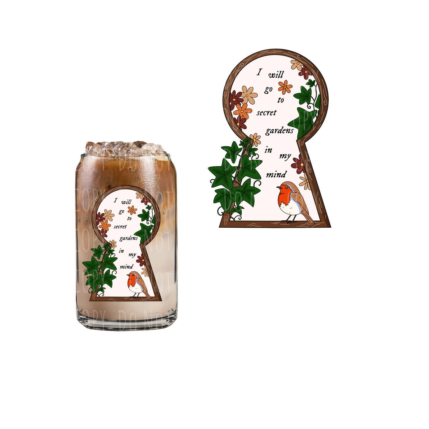 Secret Garden (DOUBLE SIDED) UVDTF decal