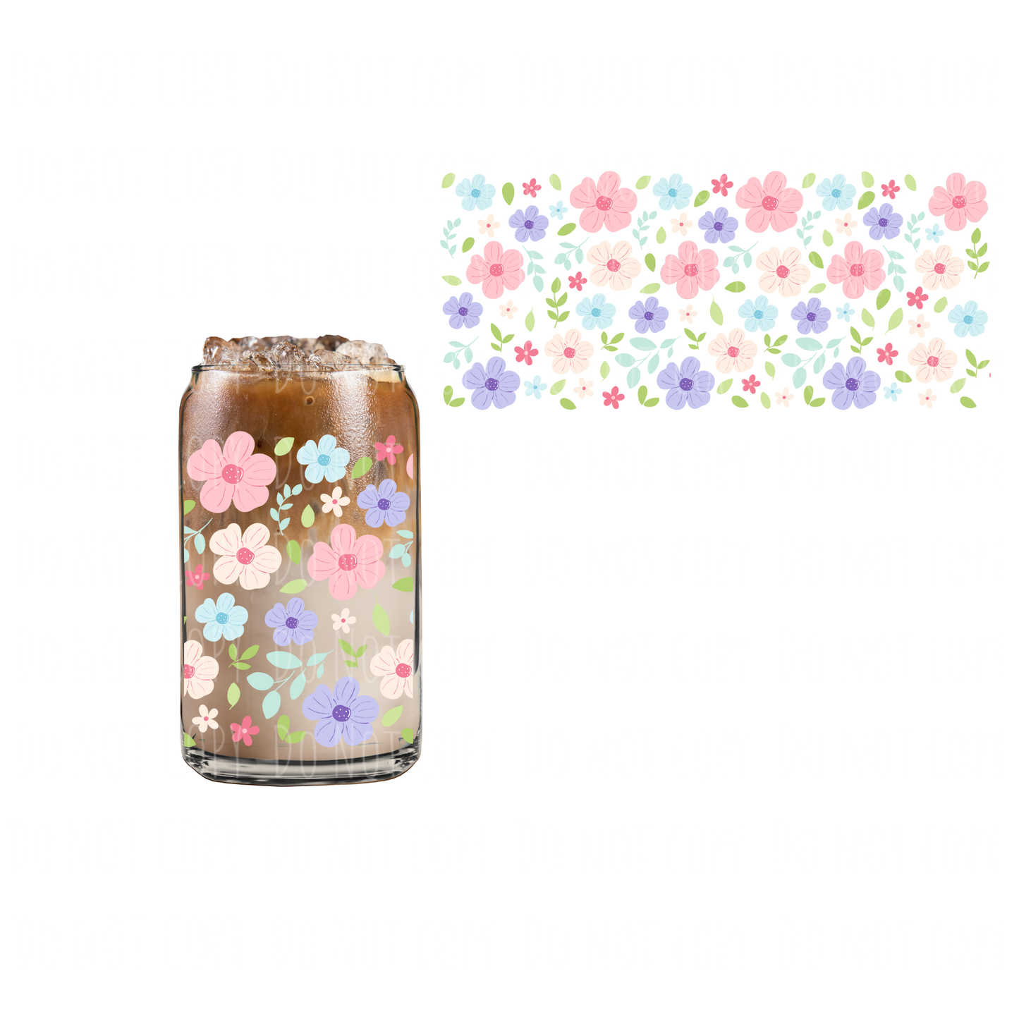 Ready For Spring Flowers (DOUBLE SIDED) UVDTF 16oz cup wrap