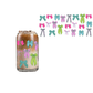 Teal, Green + Pink Ribbons (DOUBLE SIDED) UVDTF 16oz cup wrap