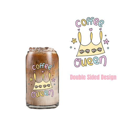 Coffee Queen (DOUBLE SIDED) UVDTF decal