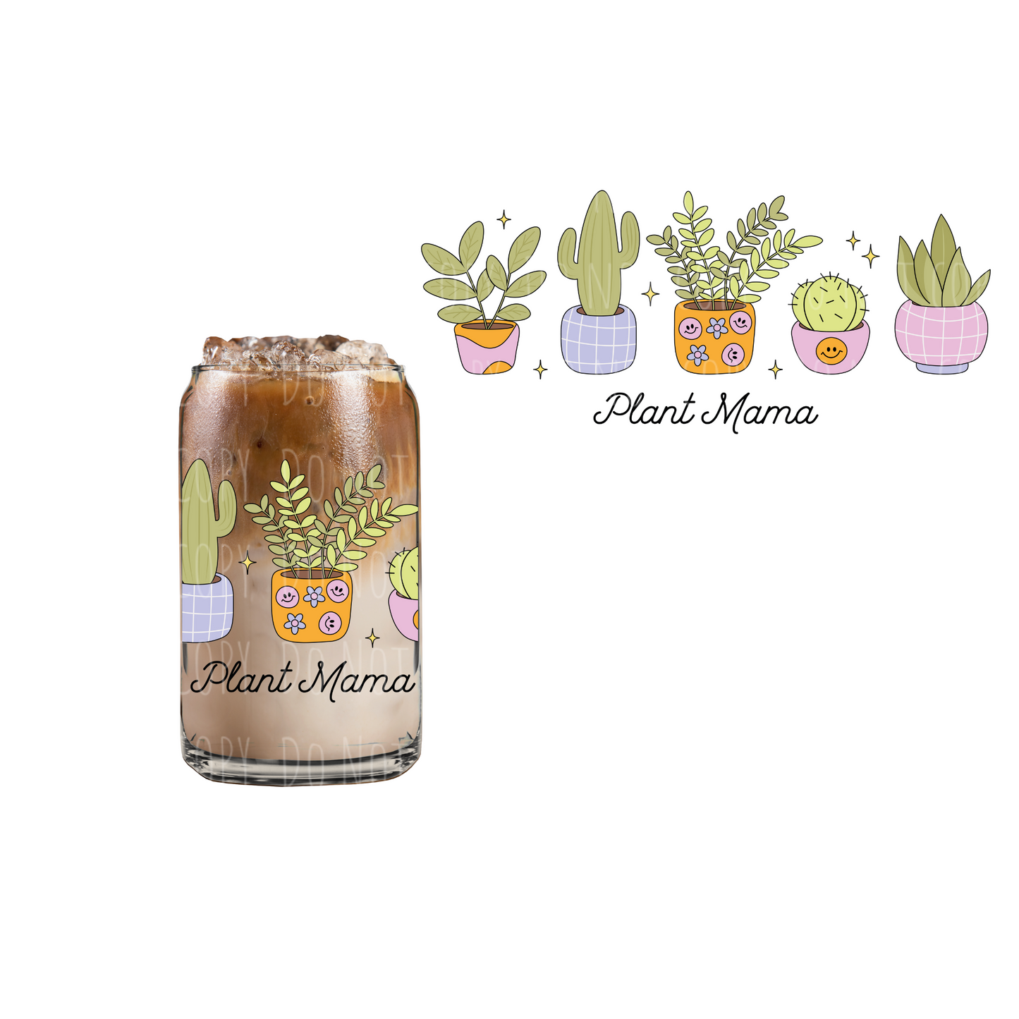 Plant Mama (large) (DOUBLE SIDED) UVDTF 16oz cup wrap