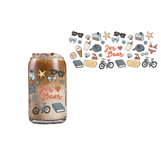 Jer Bear (DOUBLE SIDED) UVDTF 16oz cup wrap