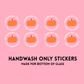 Pumpkin Handwash Only Stickers ( Pack of 8 )