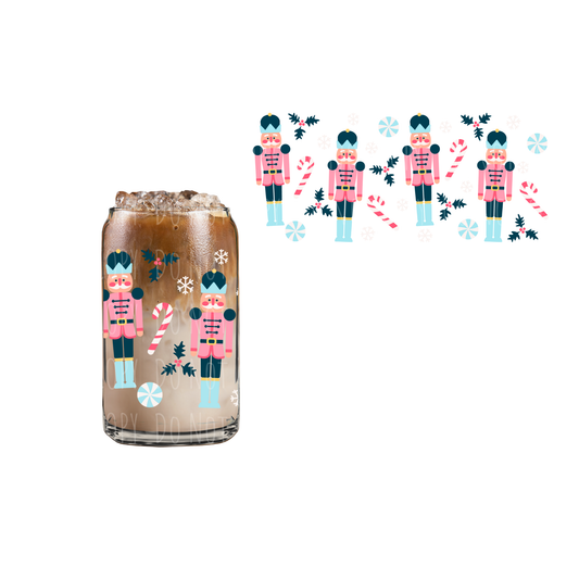 Pink Nutcrackers (DOUBLE SIDED) UVDTF 16oz cup wrap