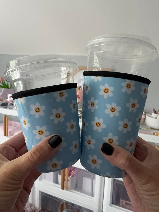 Blue Daisy Coffee Sleeves