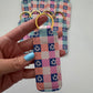 Floral Checkered Chapstick Holder Keychains (Pack of 5)