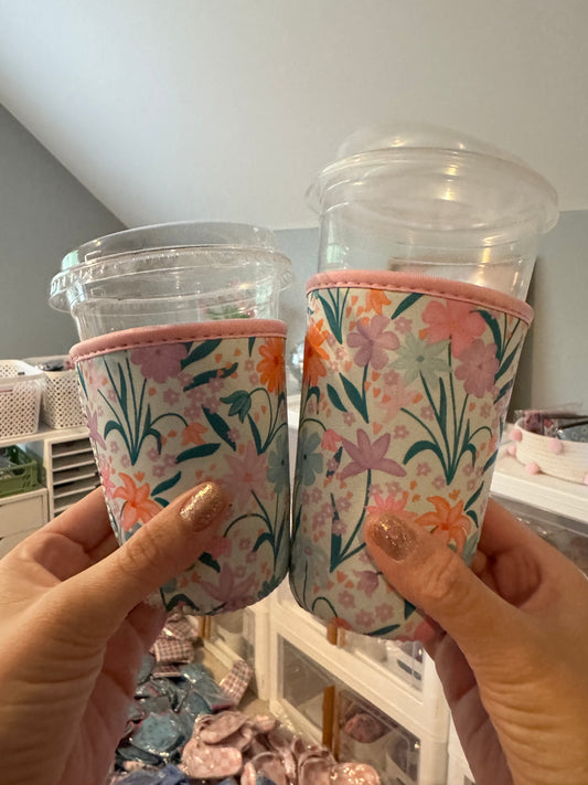 Pastel Floral Coffee Sleeves