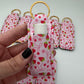 Strawberry + Bows Chapstick Holder Keychains (Pack of 5)