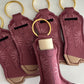 Maroon Boot Chapstick Holder Keychains (Pack of 5)