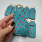 Mini Pink Flowers Chapstick Holder Keychains (Pack of 5)
