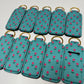 Mini Pink Flowers Chapstick Holder Keychains (Pack of 5)