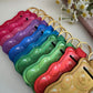 Rainbow Gummy Bear Chapstick Holder Keychains (Pack of 5)