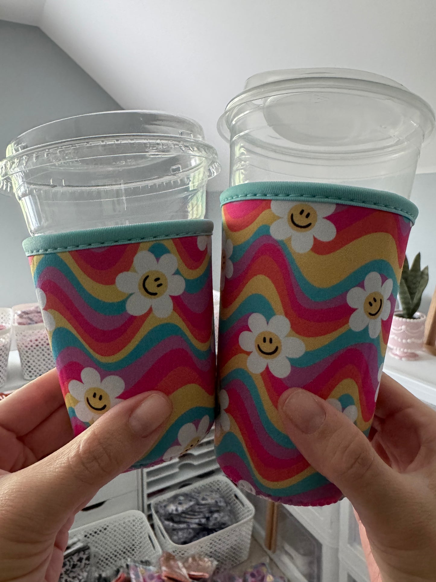 Wavy Daisy Coffee Sleeves