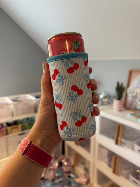 Red Cherries Tall Can Sleeves