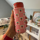 Pink Strawberry Checkered Tall Can Sleeves