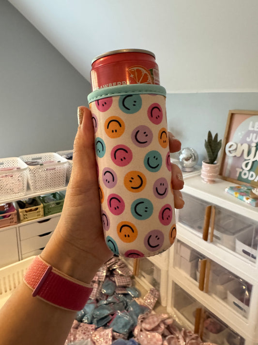 Happy Faces Tall Can Sleeves