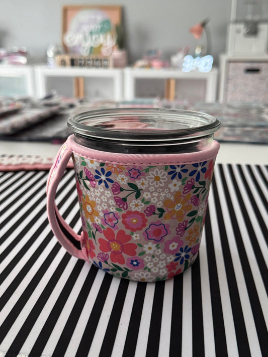 Pink Floral WECK Jar Sleeve