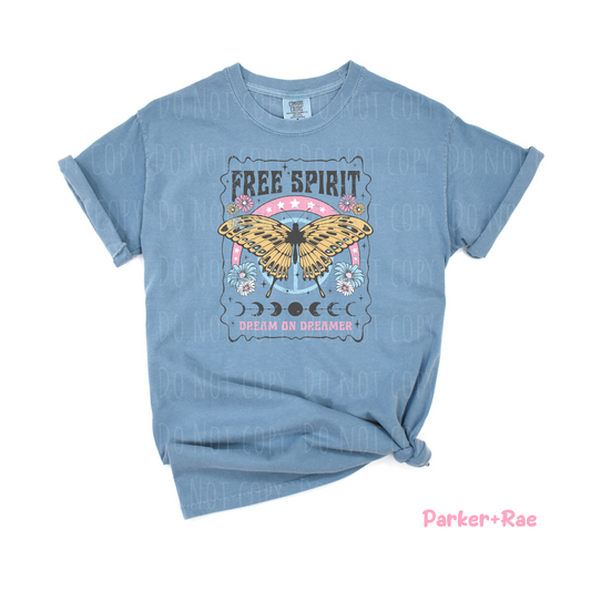 Colorful Dream On Dreamer Distressed DTF