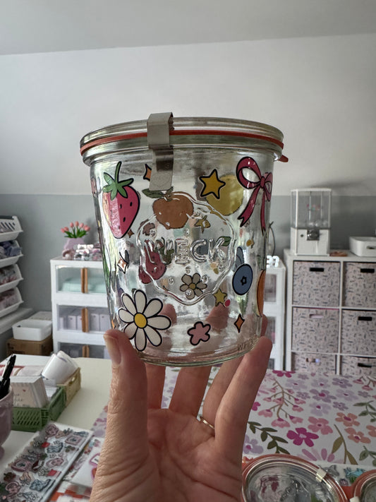 Summer Fruits Custom 16oz WECK Jar