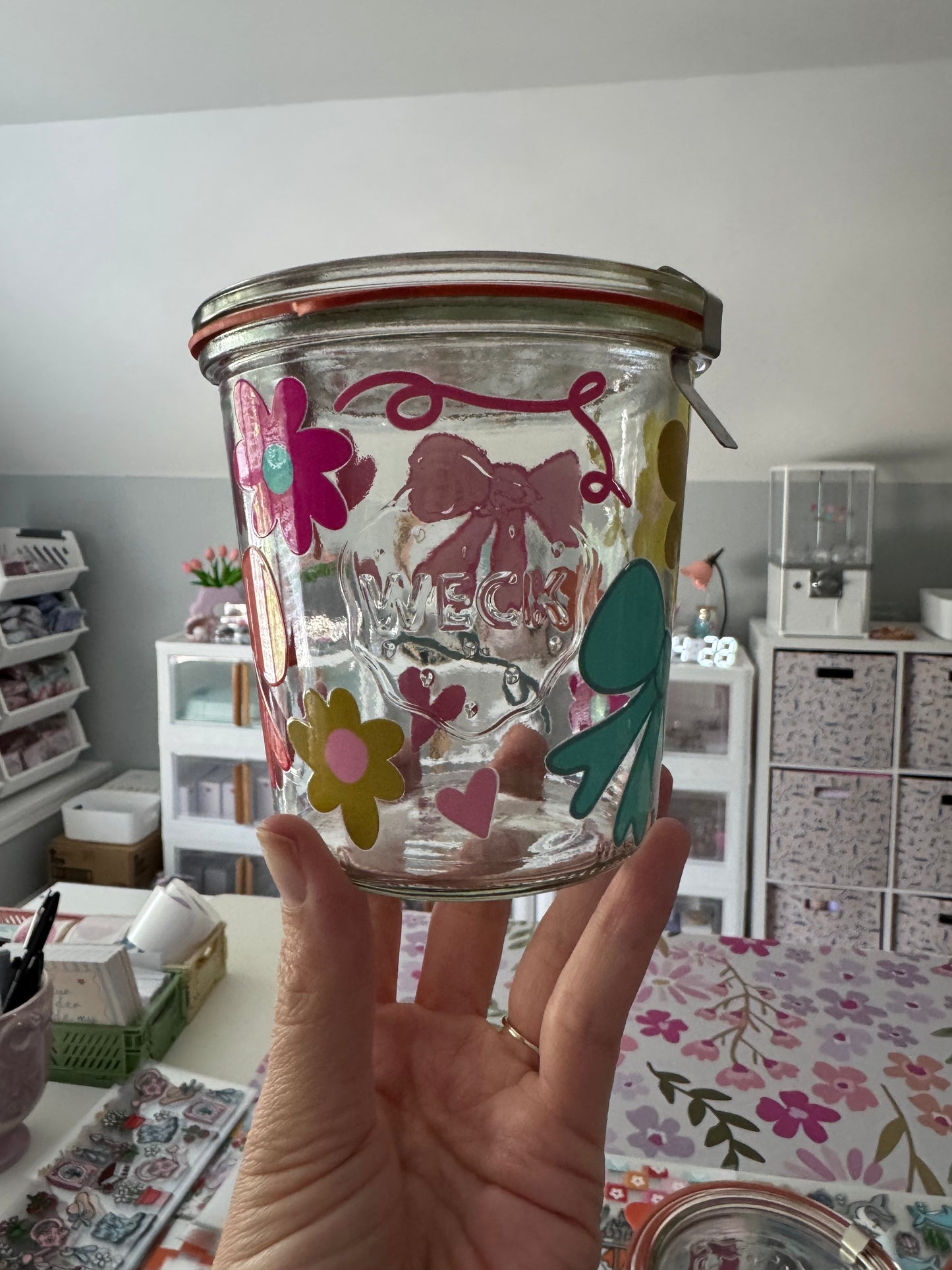 Cutie Bows Custom 16oz WECK Jar