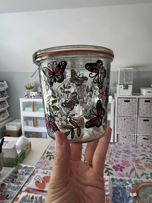 Monarch Season Custom 16oz WECK Jar