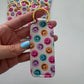 White Happy Faces Chapstick Holder Keychains (Pack of 5)