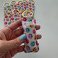 White Happy Faces Chapstick Holder Keychains (Pack of 5)