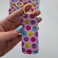 Purple Happy Faces Chapstick Holder Keychains (Pack of 5)