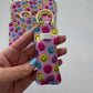 Purple Happy Faces Chapstick Holder Keychains (Pack of 5)
