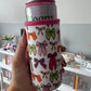 Orange + Pink Bows Tall Can Sleeves