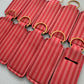 Orange Stripes Chapstick Holder Keychains (Pack of 5)