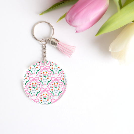 Bow + Floral Grid Keychain Decals (PACK OF 5)