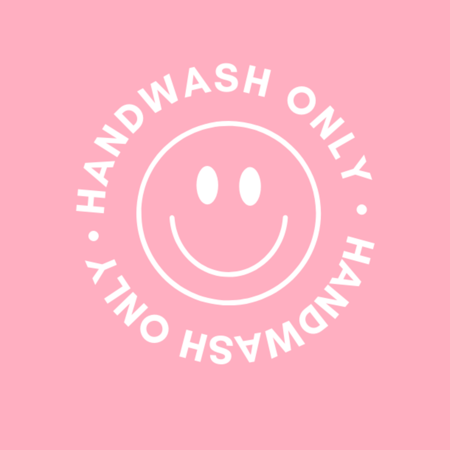 Happy Face Handwash Only Stickers ( Pack of 8 )