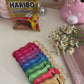 Rainbow Gummy Bear Chapstick Holder Keychains (Pack of 5)